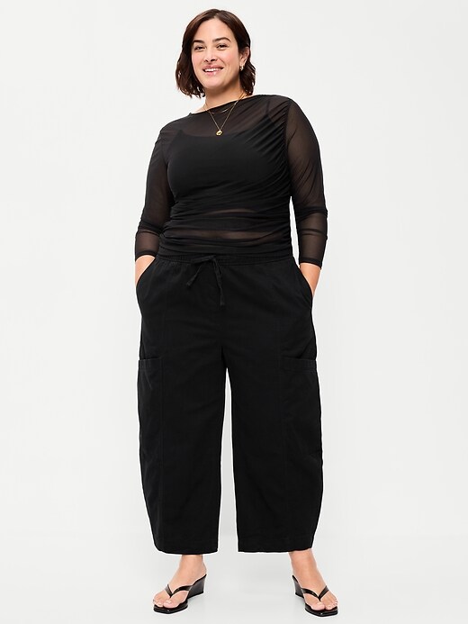 Image number 7 showing, Mid-Rise Pull-On Utility Jeans