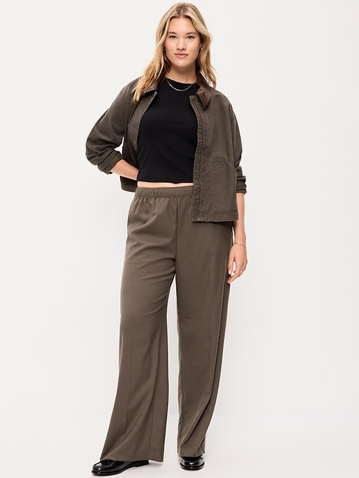 Image number 6 showing, High-Waisted Wide-Leg Trouser