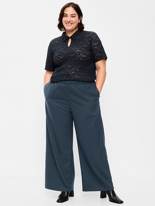 Image number 8 showing, High-Waisted Wide-Leg Trouser