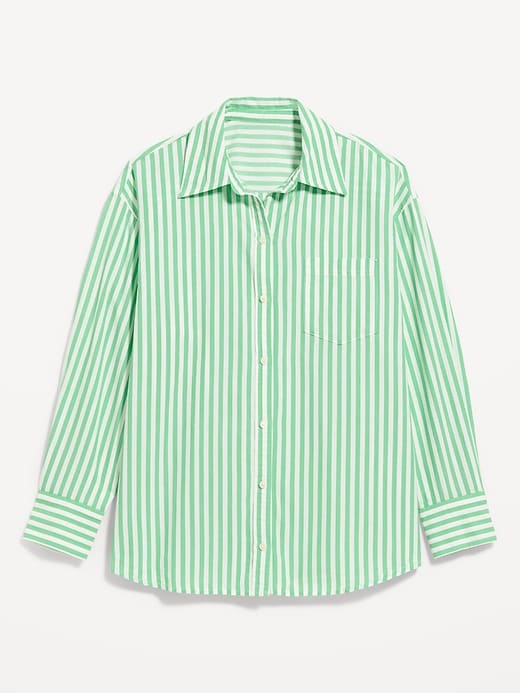 Image number 9 showing, Oversized Button-Down Boyfriend Shirt
