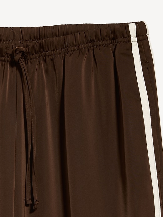 Image number 10 showing, High-Waisted Satin Track Pants
