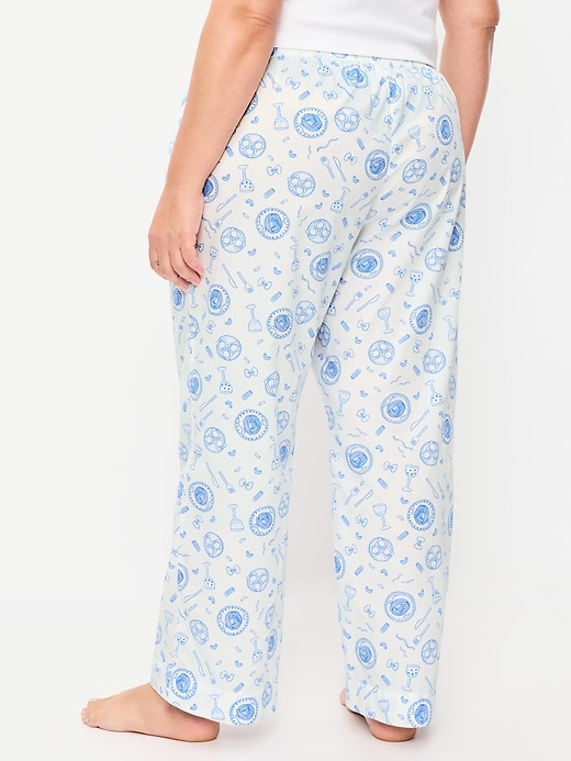 Image number 8 showing, High-Waisted Poplin Pajama Pant
