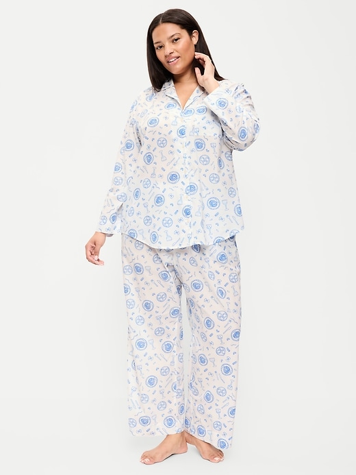 Image number 6 showing, Poplin Pajama Pant Set
