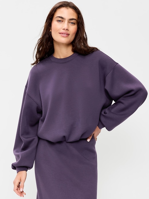 Image number 1 showing, Bounce Fleece Bubble-Hem Sweatshirt