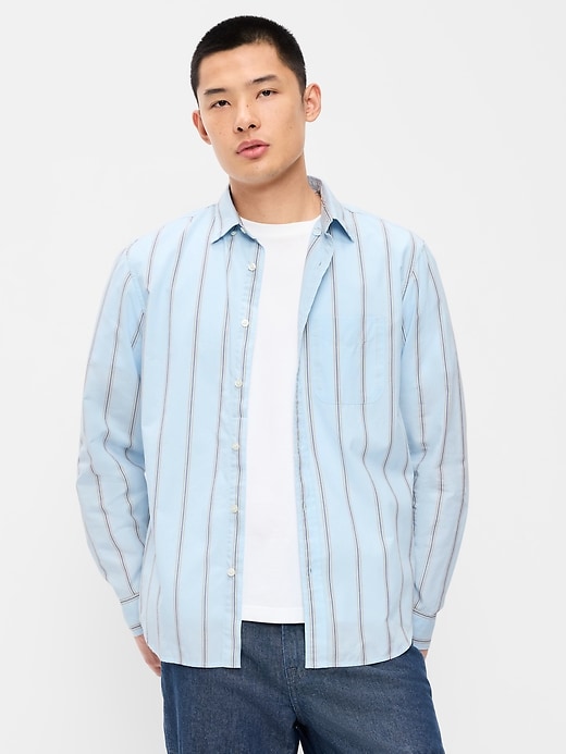 Image number 1 showing, Classic Fit Everyday Striped Poplin Shirt