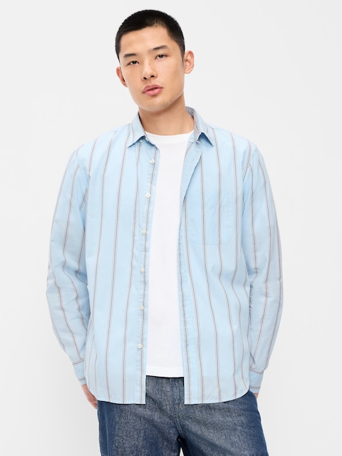 Classic Fit Everyday Striped Poplin Shirt