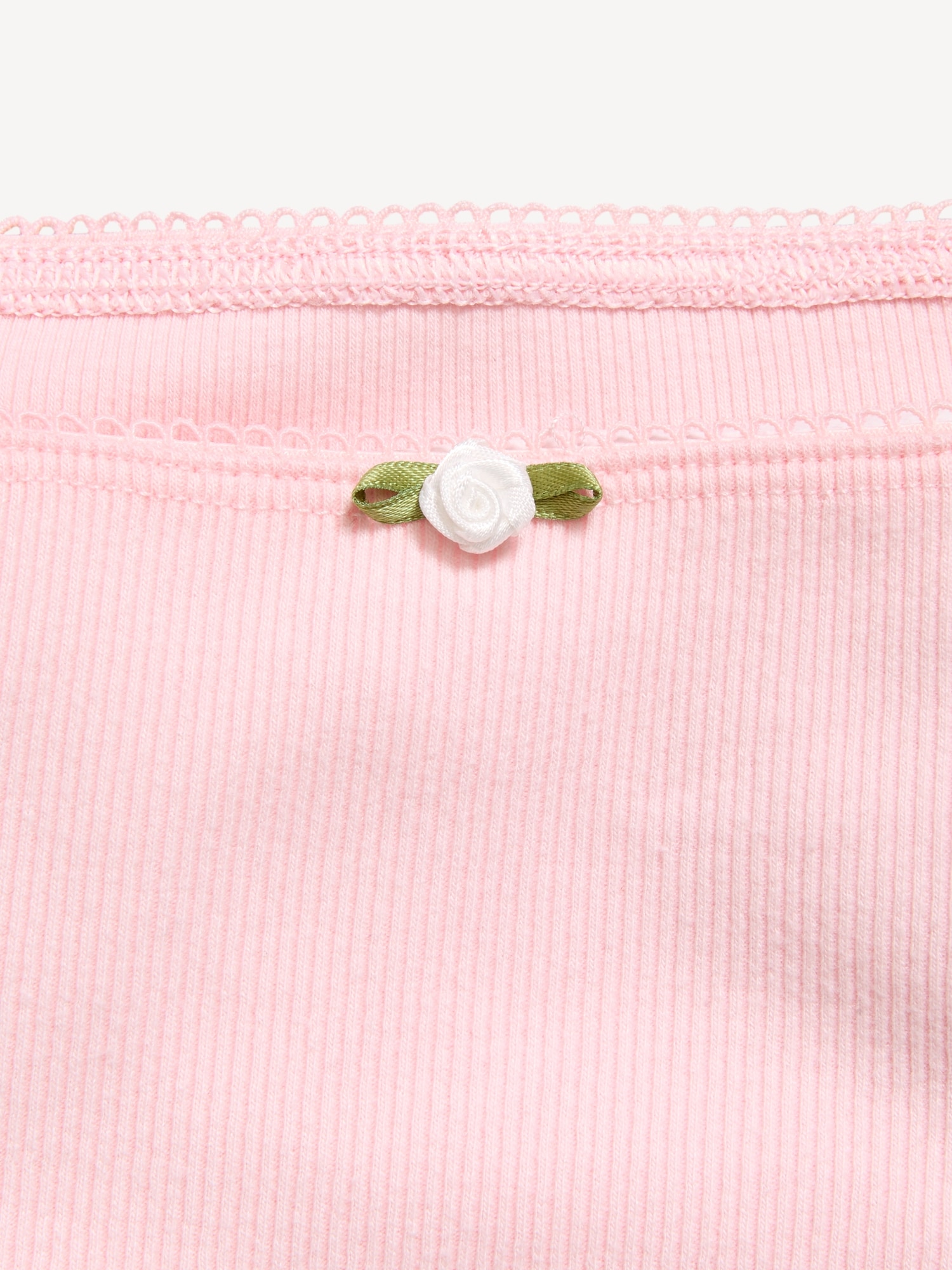 Fitted Off-Shoulder Ribbed Top for Girls