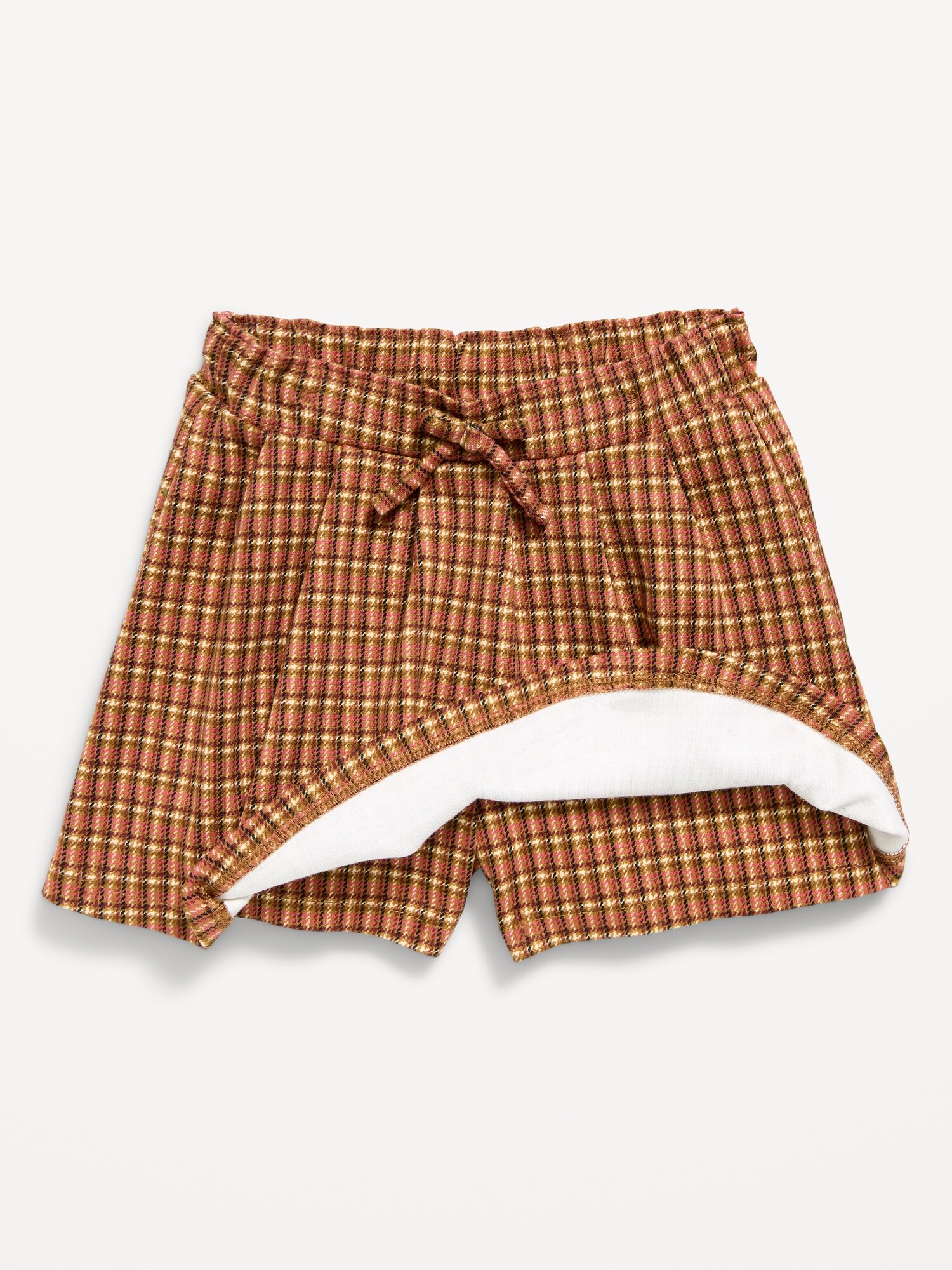 Юбка-шорты Old Navy Pleated Skort для девочек-малышей, цвет: Коричневый клетчатый — фото 2