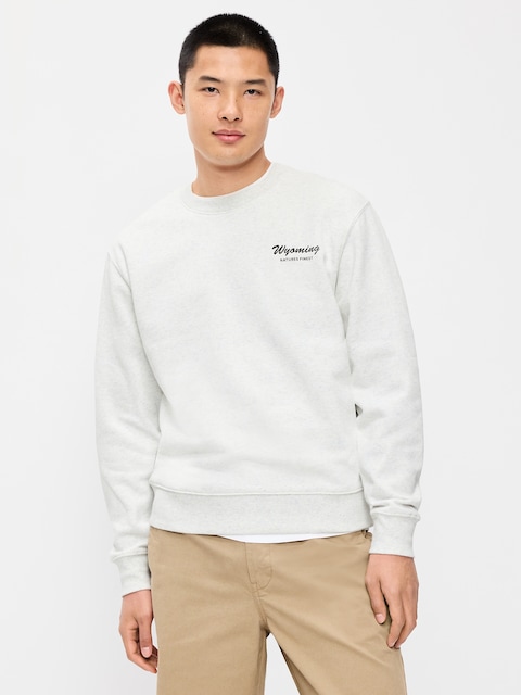 Oversized Graphic Crew-Neck Sweatshirt