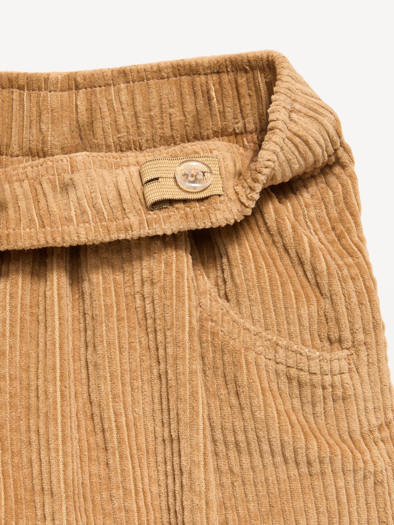 Pull-On Textured Corduroy Wide-Leg Pants for Toddler Girls