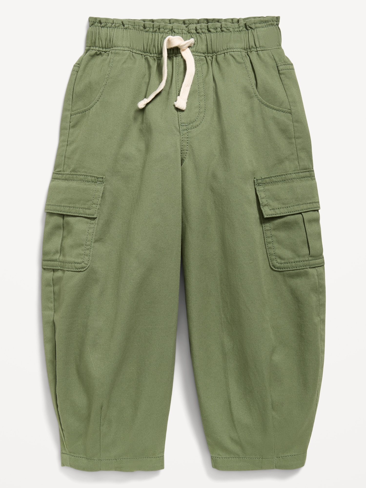 Pull-On Barrel-Leg Cargo Pants for Toddler Girls