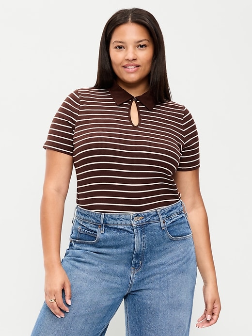 Image number 7 showing, Keyhole Polo Top