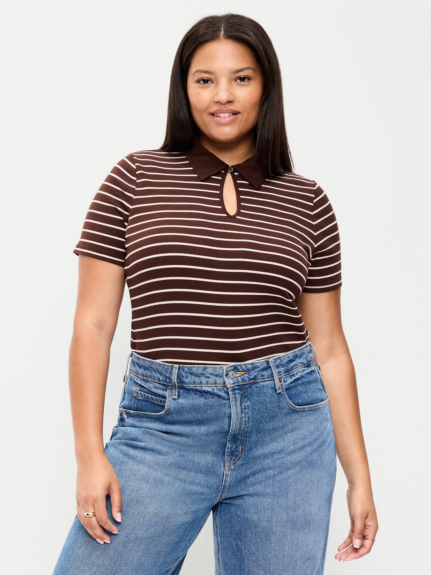 Keyhole Polo Top