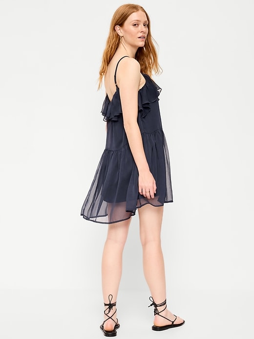 Image number 2 showing, Ruffle-Front Flounce Mini Dress