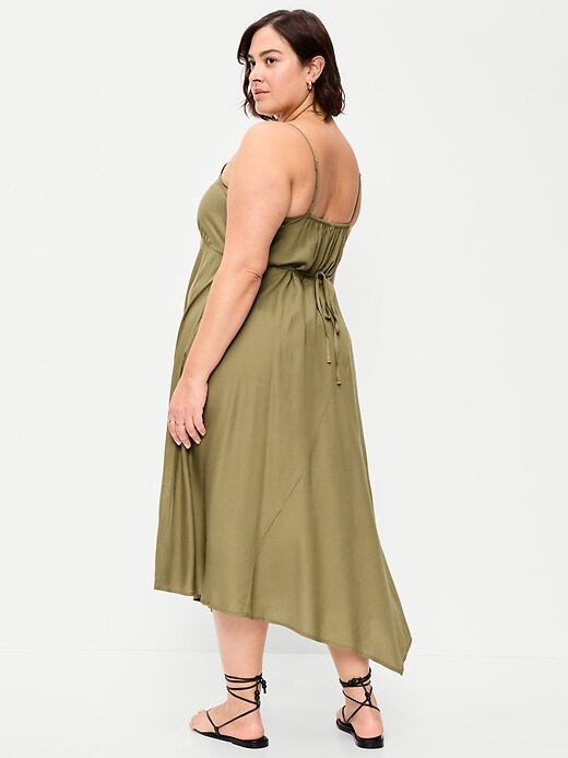 Old Navy Women's Fit & Flare Tie-Back Asymmetrical Midi Dress - Multi
