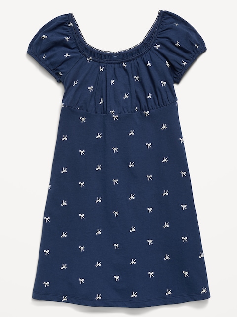 Printed Fit and Flare Dress for Girls