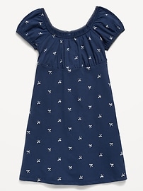 Image number 1 showing, Printed Fit and Flare Dress for Girls
