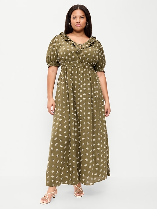 Image number 9 showing, Ruffle-Collar Boho Maxi Dress