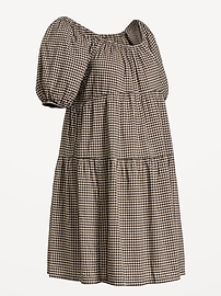 Image number 2 showing, Maternity Short-Sleeve Swing Mini Dress