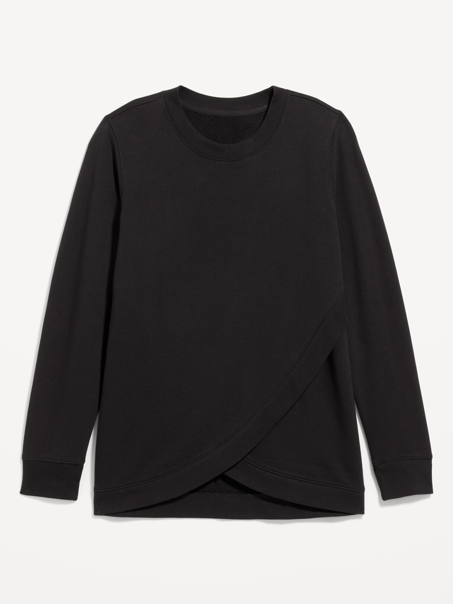 Флисовая туника-худи для кормящих Old Navy Maternity с запахом, цвет: Чёрный — фото 2