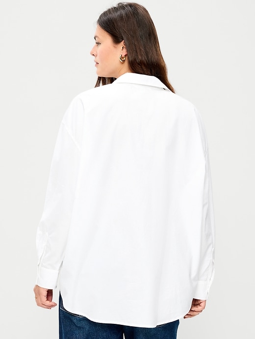 Image number 6 showing, Oversized Button-Down Boyfriend Shirt