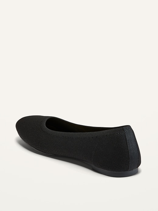 Image number 3 showing, Knit Almond-Toe Ballet Flats