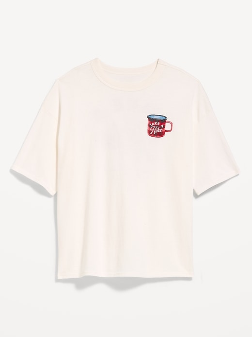 Image number 3 showing, Crew-Neck Cropped Graphic T-Shirt