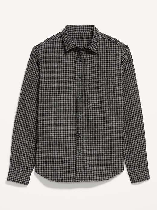 Image number 4 showing, Relaxed Long-Sleeve Plaid Flannel Pocket Shirt