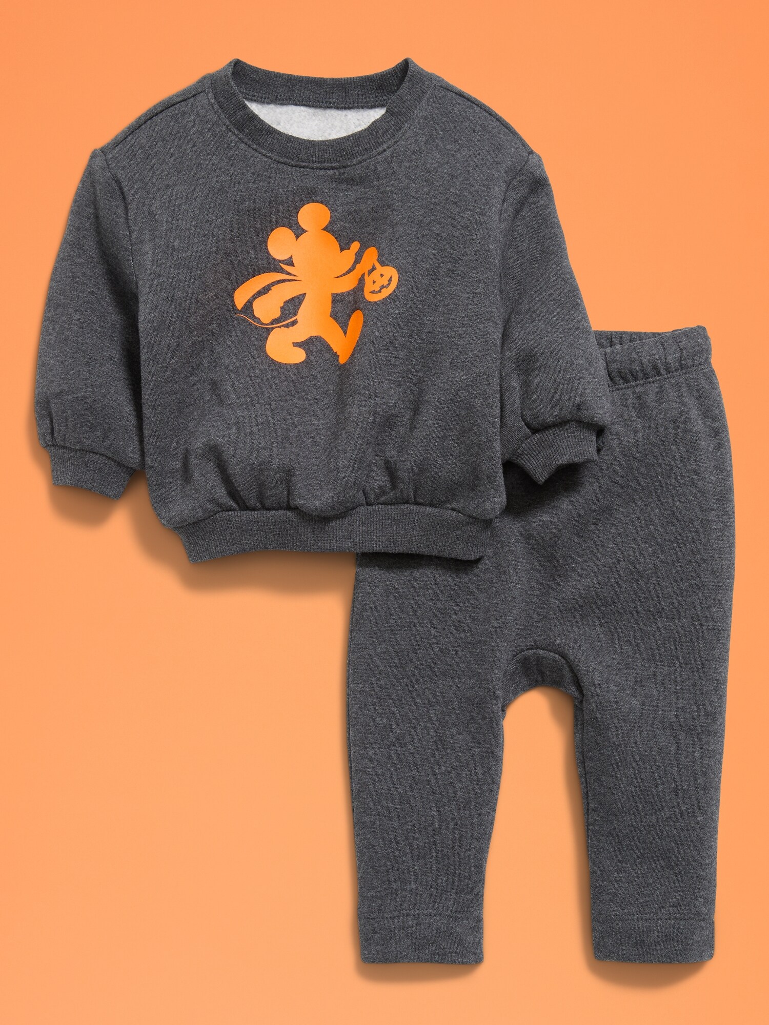 Комплекты Old Navy x Disney Mickey Mouse Sweatshirt and Sweatpants Set для малышей, цвет: Угольный меланжевый — фото 2