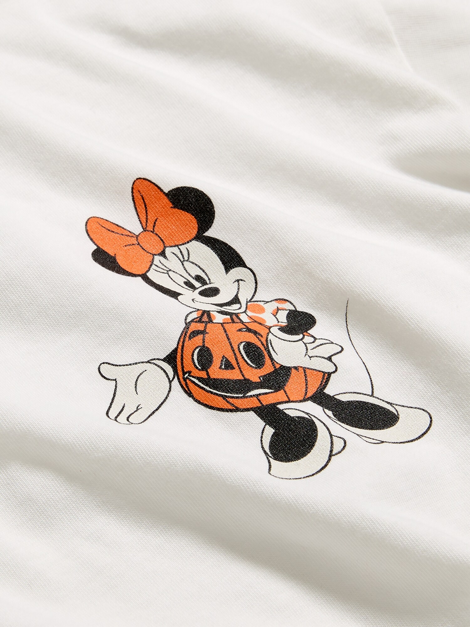 Женская футболка Old Navy x Disney Minnie Mouse Boxy Cropped T-Shirt for Women, цвет: Pumpkin — фото 5