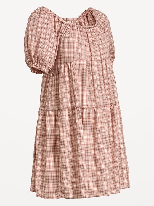 Image number 2 showing, Maternity Short-Sleeve Swing Mini Dress