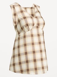 Image number 1 showing, Maternity Sleeveless V-Neck Tie-Back Top