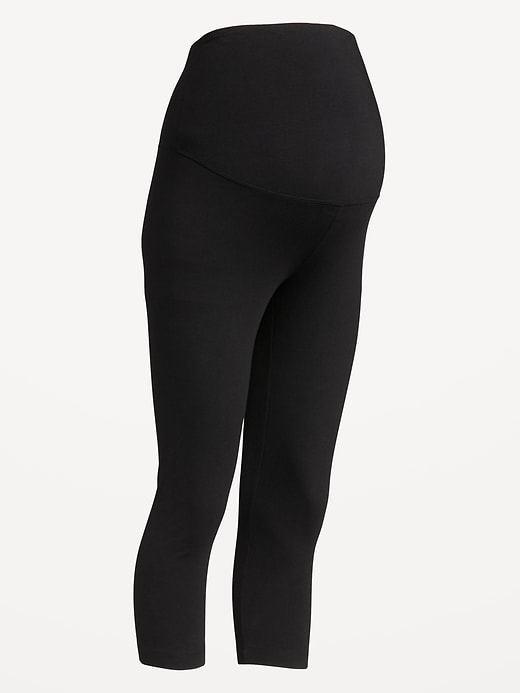 Image number 2 showing, Maternity Full-Panel Cropped Leggings