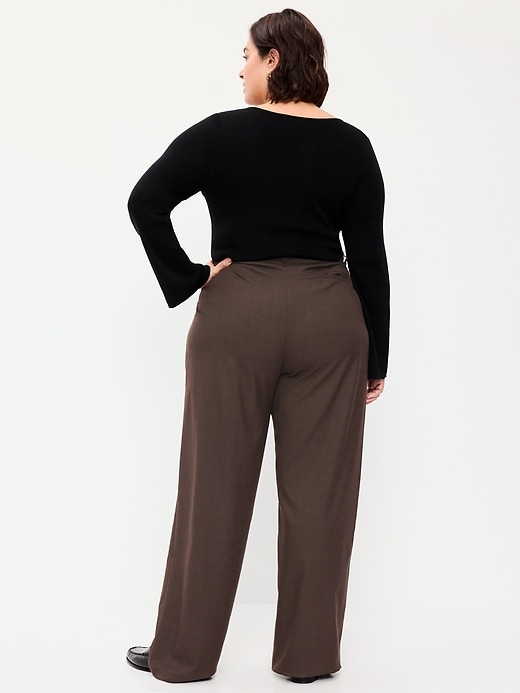 Image number 9 showing, High-Waisted Taylor Trouser Wide-Leg Pants