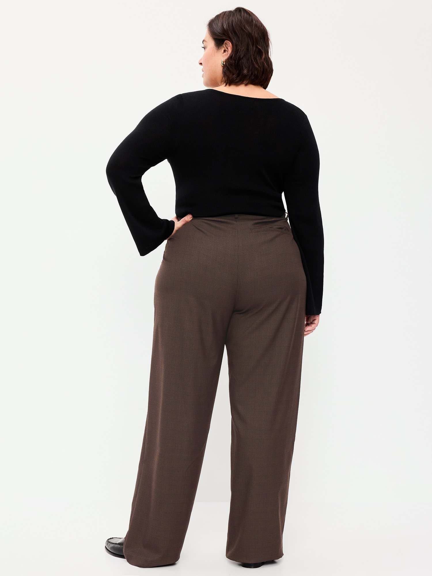 High-Waisted Taylor Trouser Wide-Leg Pants