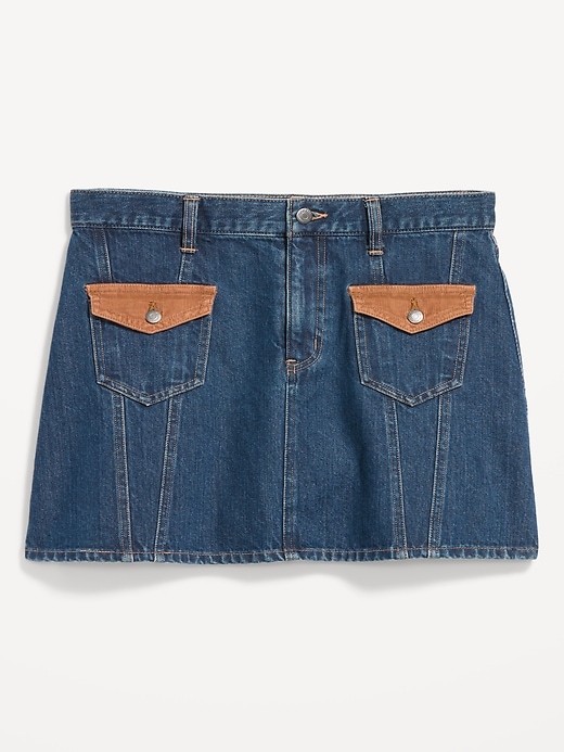Image number 4 showing, Flap-Front Pocket Mini Skirt