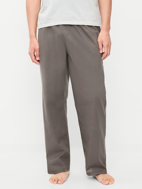 Elastic-Waist Poplin Pajama Pant
