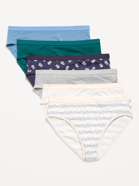 High-Waisted Everyday Cotton Underwear 6-Pack