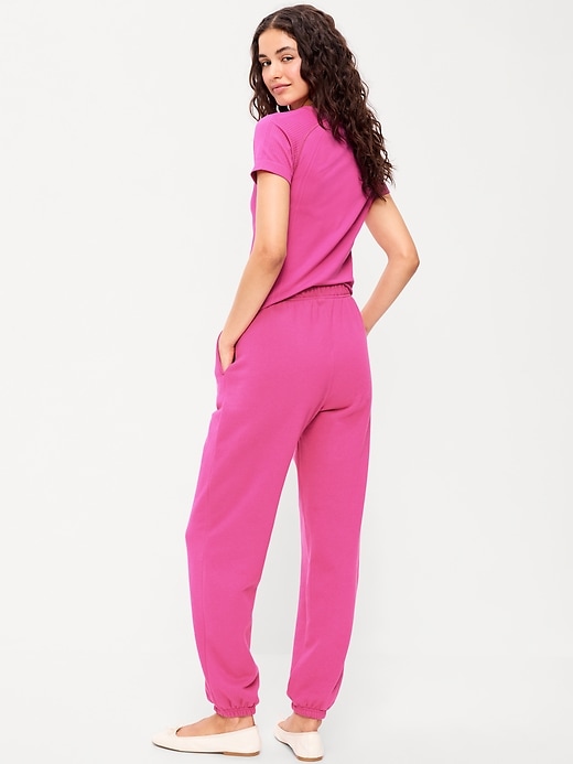 Image number 3 showing, High-Waisted Cinched-Ankle Sweatpants