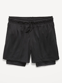 Image number 4 showing, 2-In-1 Mesh Performance Shorts for Boys