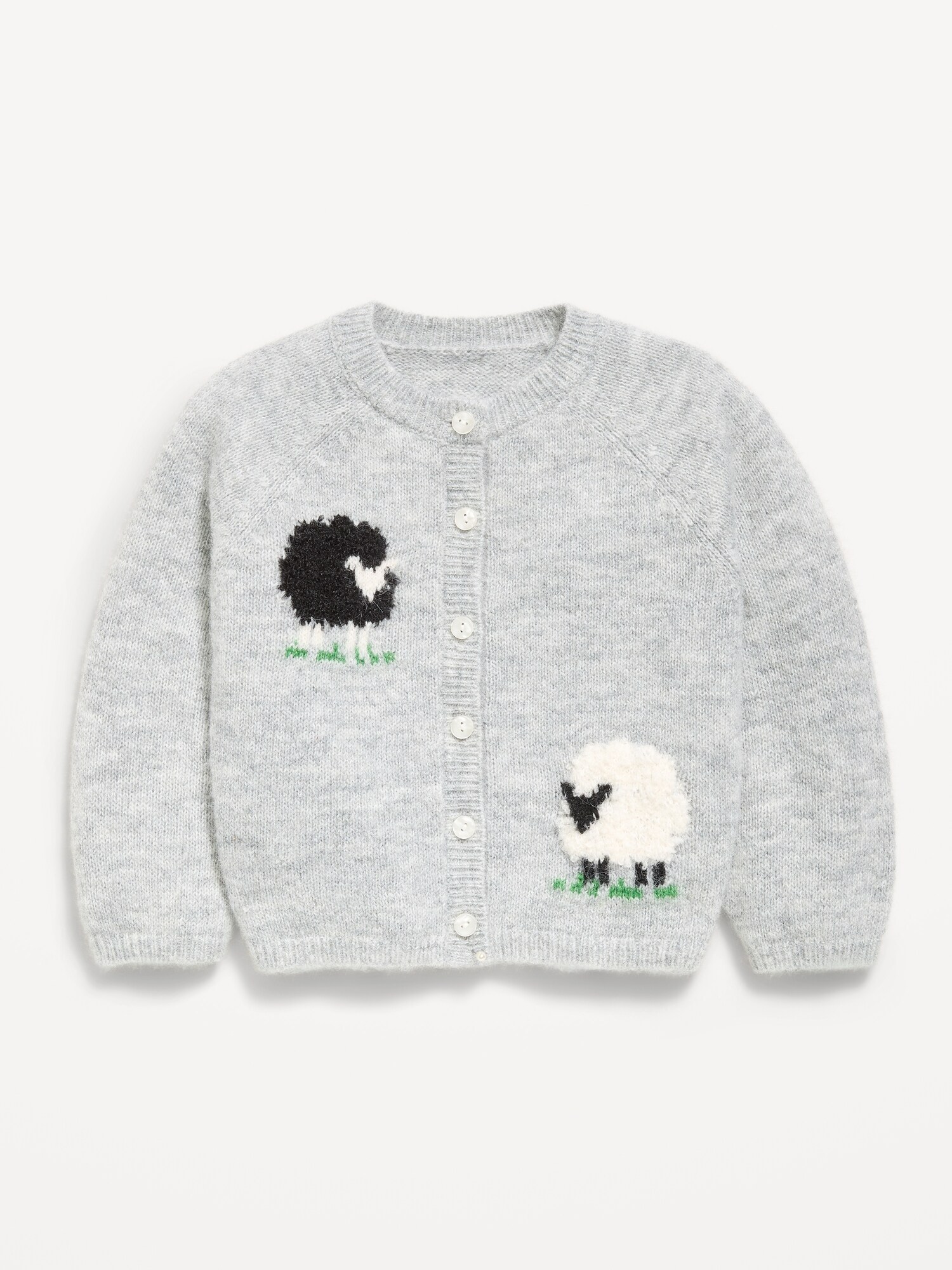 Кардиган Old Navy Graphic Cardigan Sweater для девочек-малышей, цвет: Средний серый меланжевый — фото 3