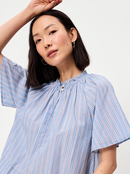 Image number 4 showing, Loose Short-Sleeve Striped Top