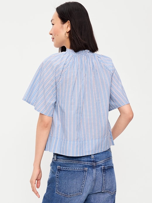 Image number 2 showing, Loose Short-Sleeve Striped Top
