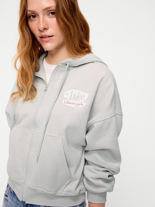 Image number 3 showing, Oversized Full-Zip Graphic Hoodie Sweatshirt