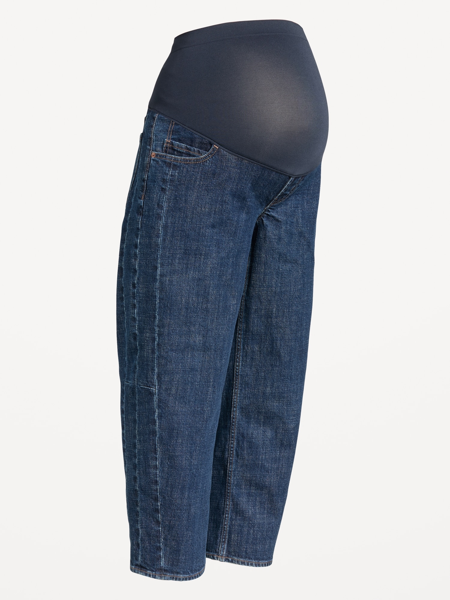 Maternity Full-Panel Barrel Ankle Jeans
