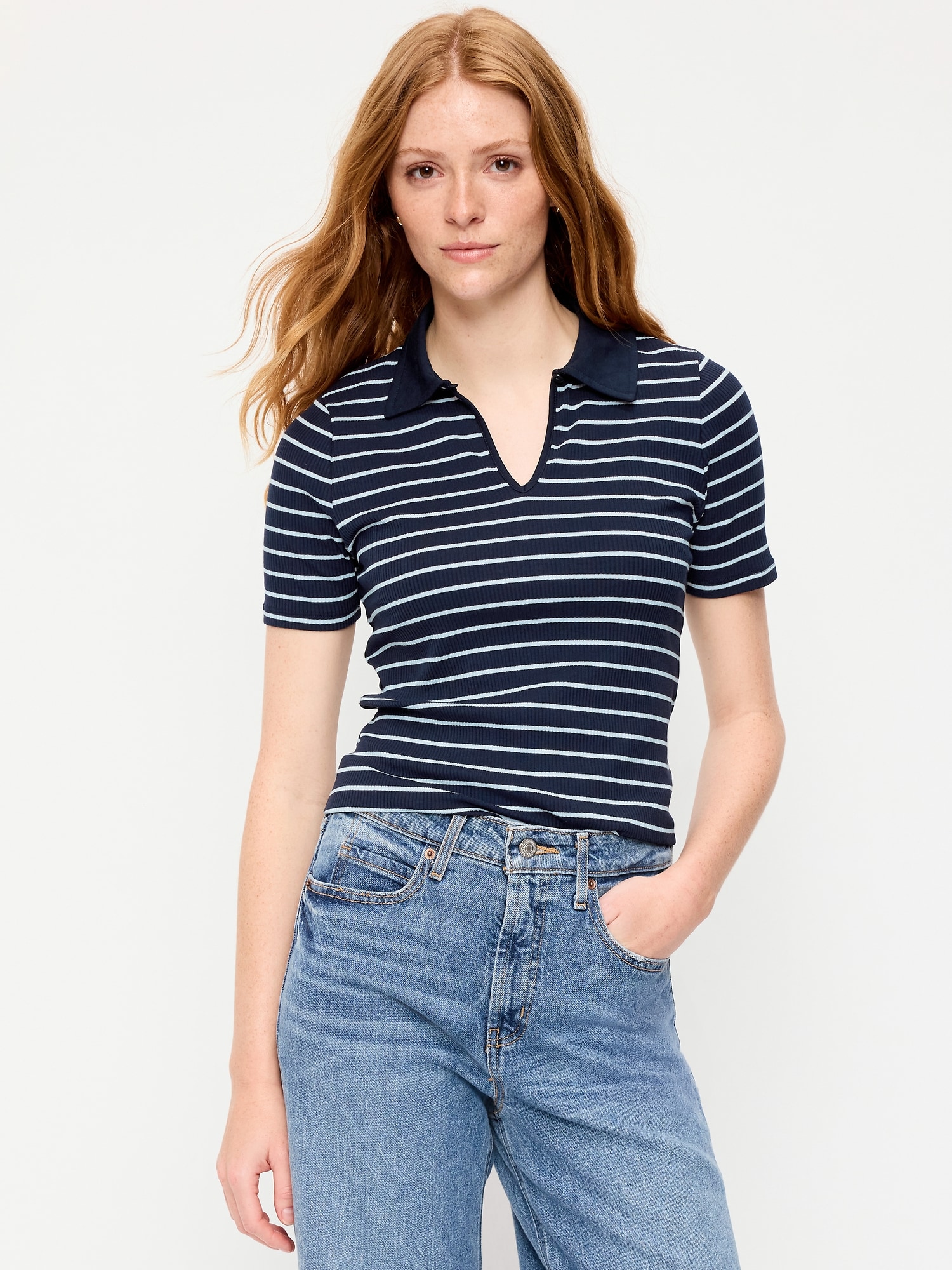 Keyhole Polo Top