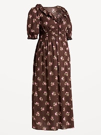 Image number 2 showing, Maternity Puff-Sleeve Maxi Dress