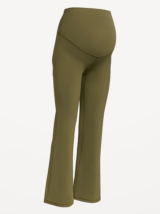 Image number 1 showing, Maternity Full-Panel StudioSmooth Flare Leggings
