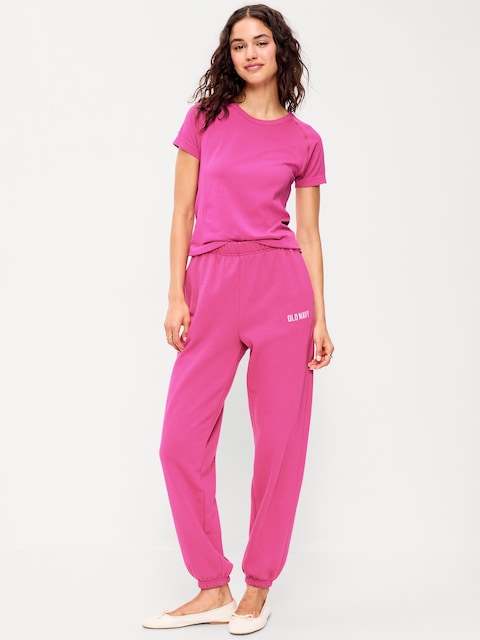 High-Waisted Cinched-Ankle Sweatpants