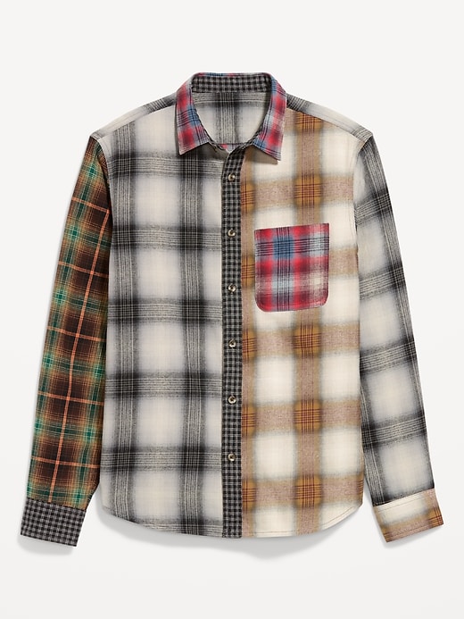 Image number 1 showing, Relaxed Long-Sleeve Plaid Flannel Pocket Shirt